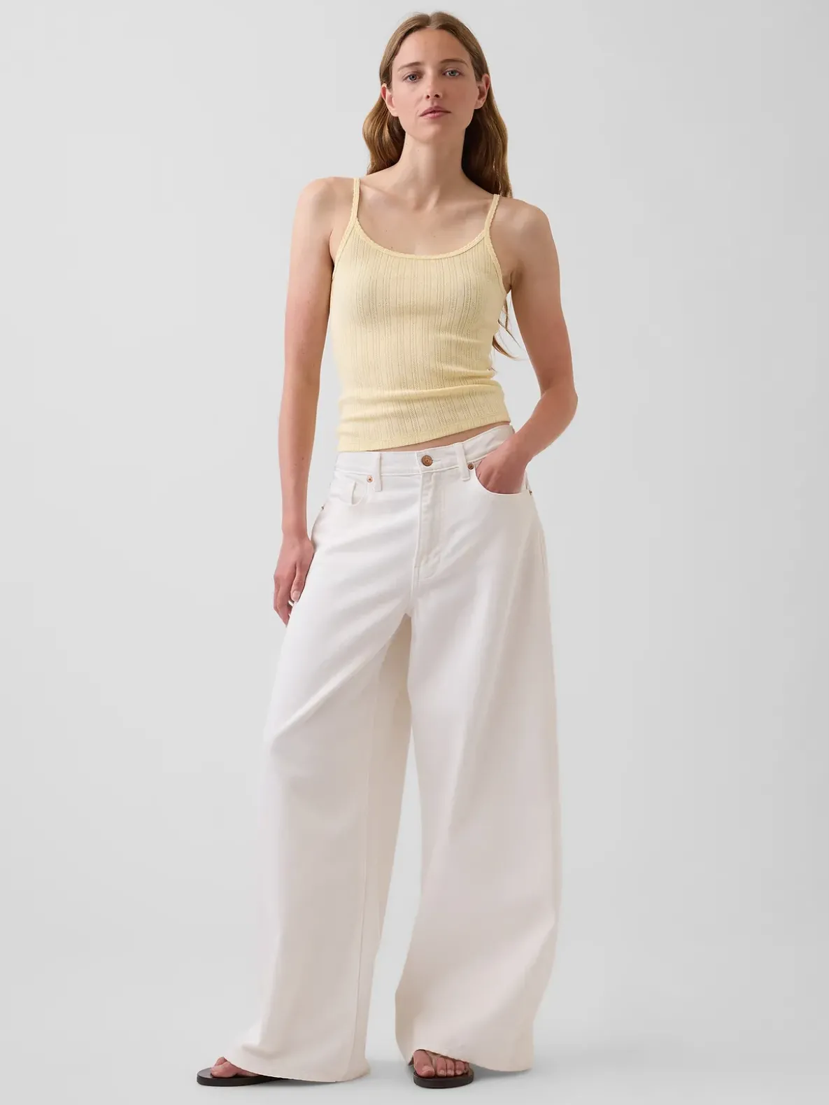Pointelle Crop Cami