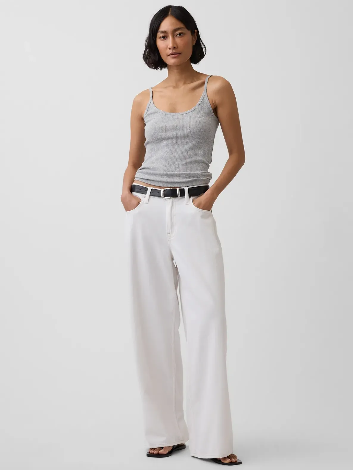 Pointelle Crop Cami