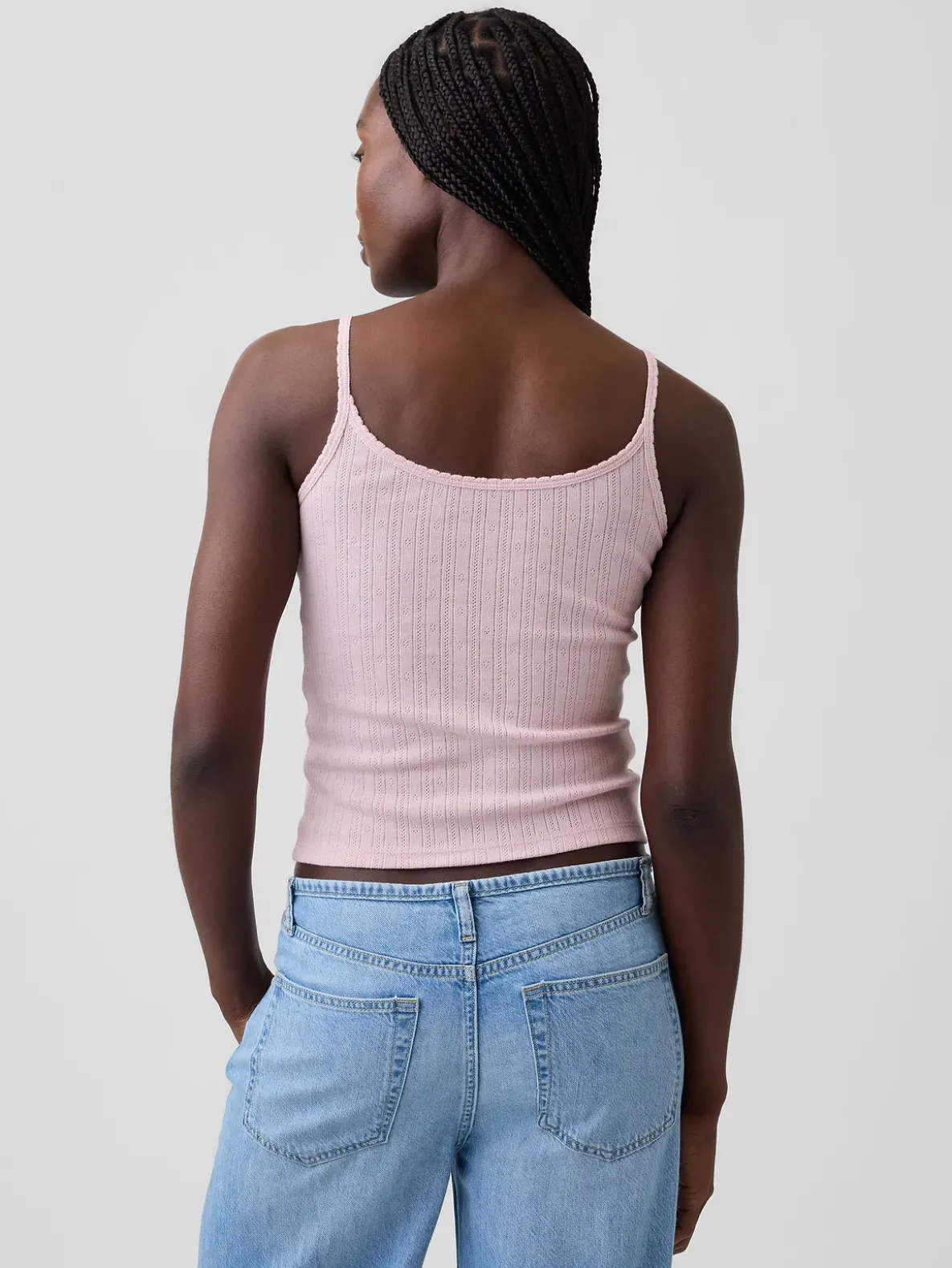 Pointelle Crop Cami