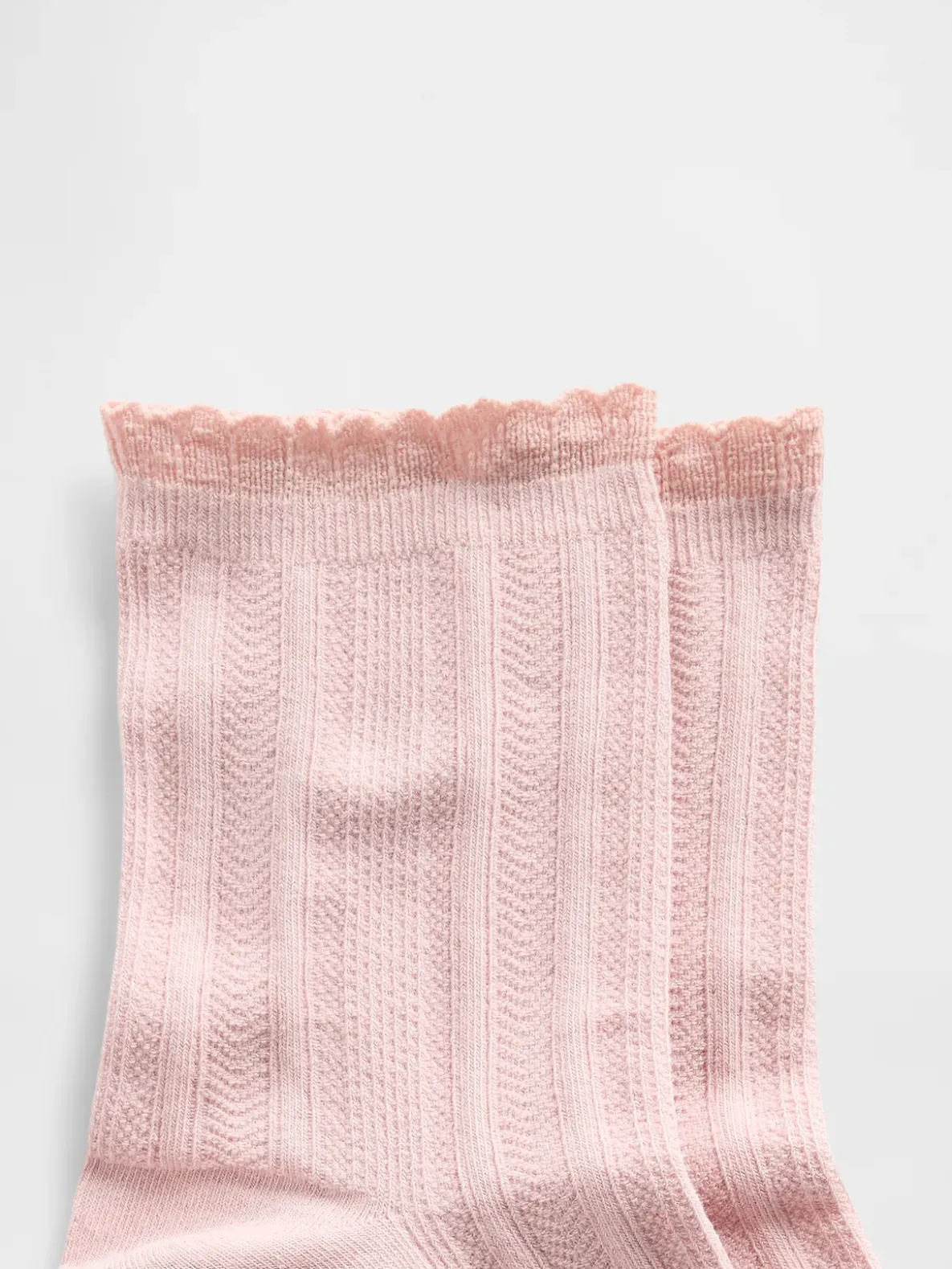 Pointelle Half Crew Socks