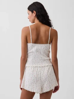 Pointelle Lettuce-Hem PJ Cami
