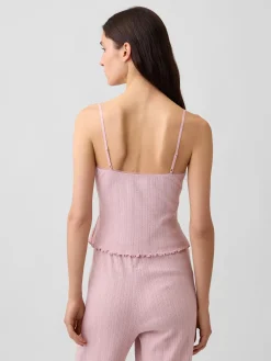 Pointelle Lettuce-Hem PJ Cami