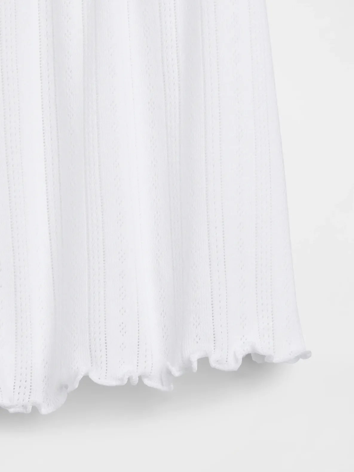 Pointelle Lettuce-Hem PJ Shorts