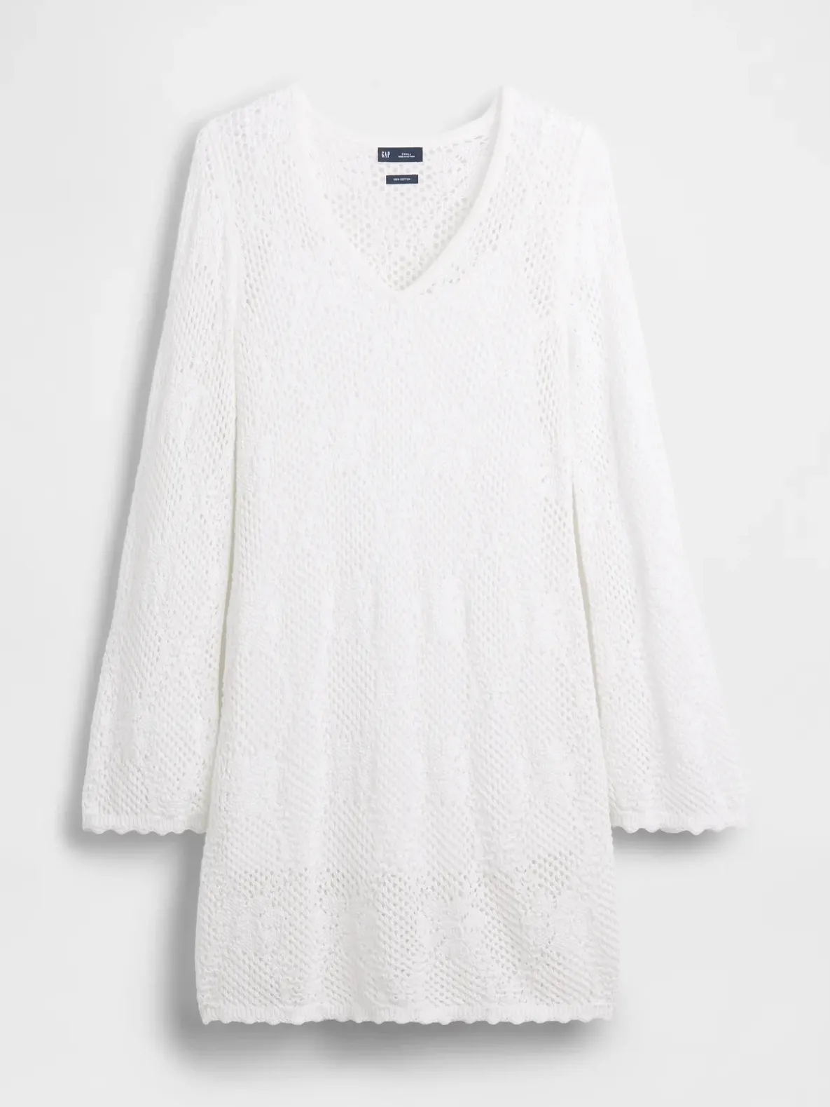 Pointelle Mini Sweater Dress