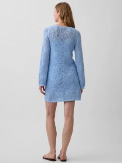 Pointelle Mini Sweater Dress