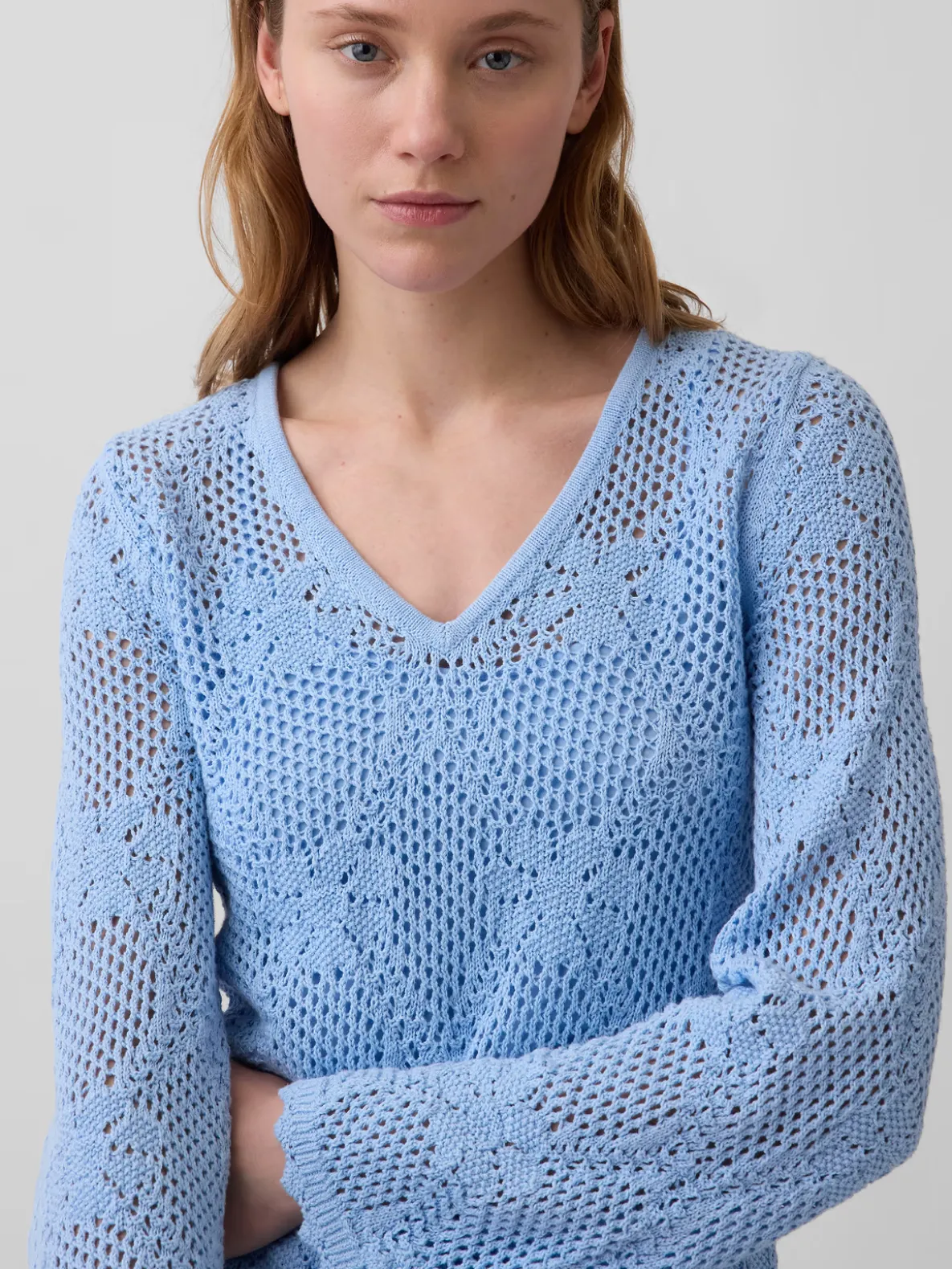 Pointelle Mini Sweater Dress