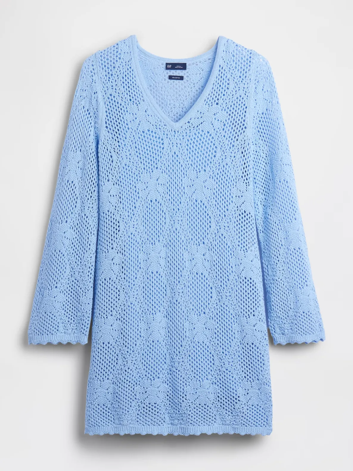 Pointelle Mini Sweater Dress