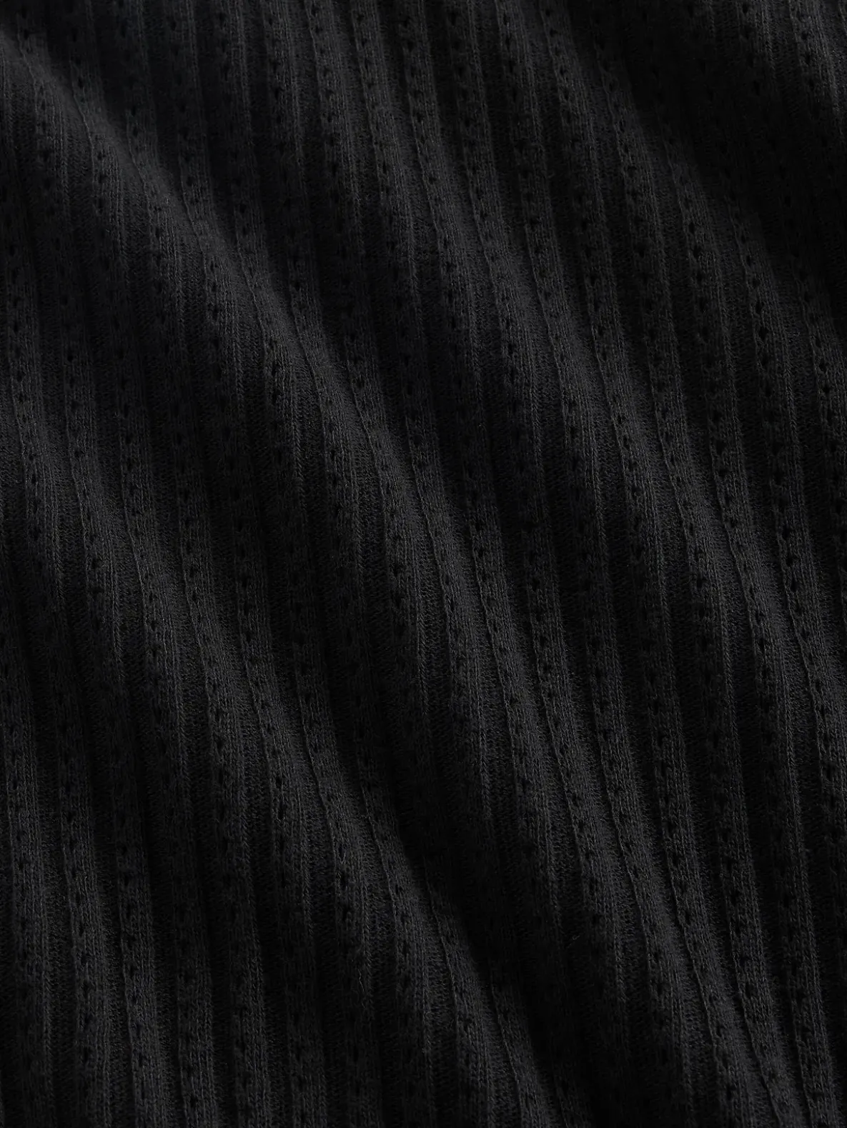 Pointelle Rib Crop Turtleneck