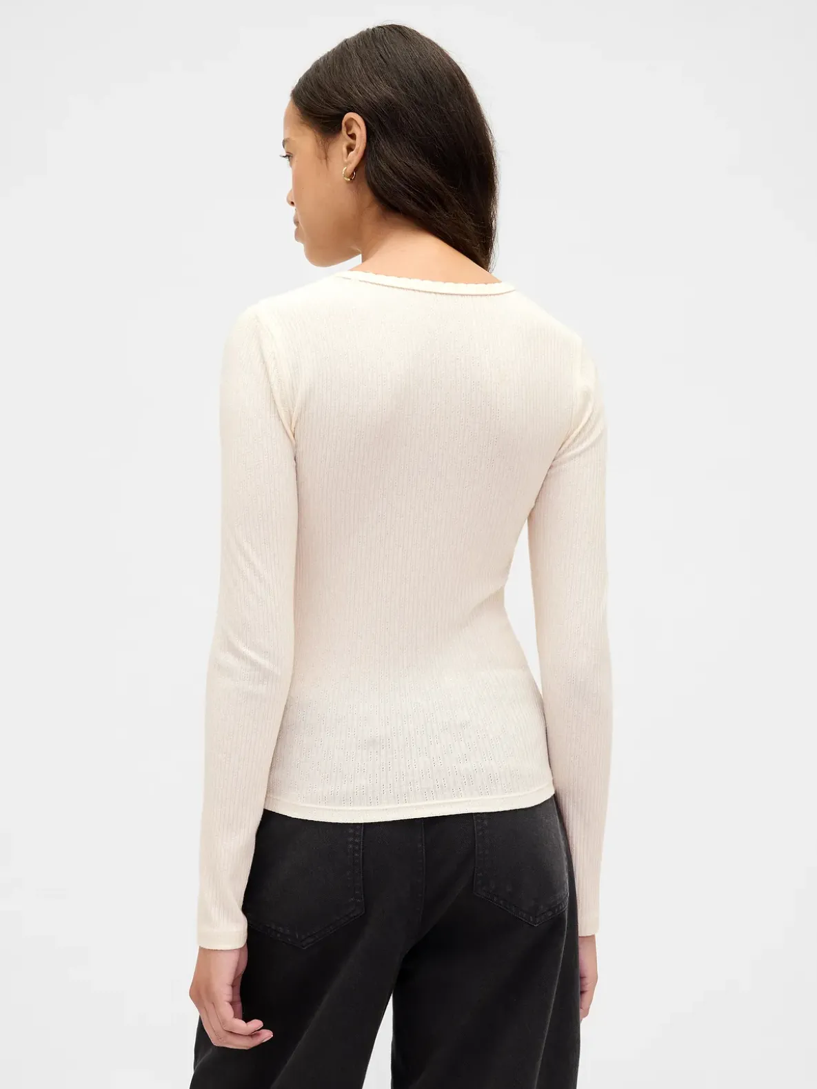 Pointelle Rib T-Shirt