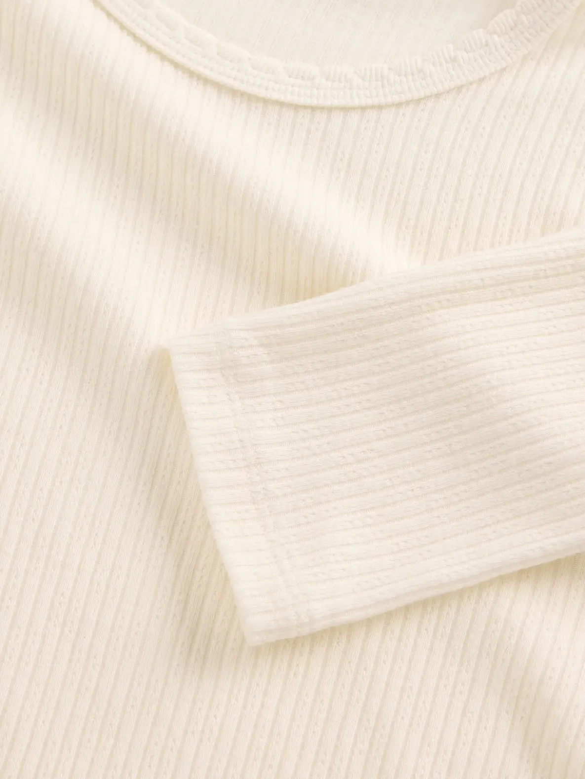 Pointelle Rib T-Shirt