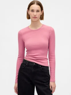 Pointelle Rib T-Shirt