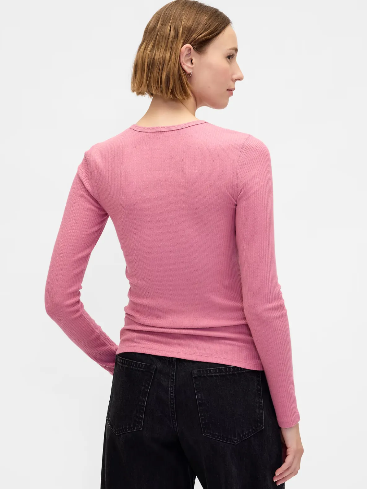 Pointelle Rib T-Shirt