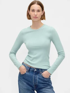 Pointelle Rib T-Shirt