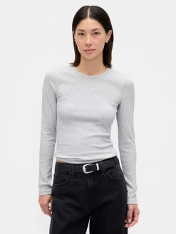 Pointelle Rib T-Shirt