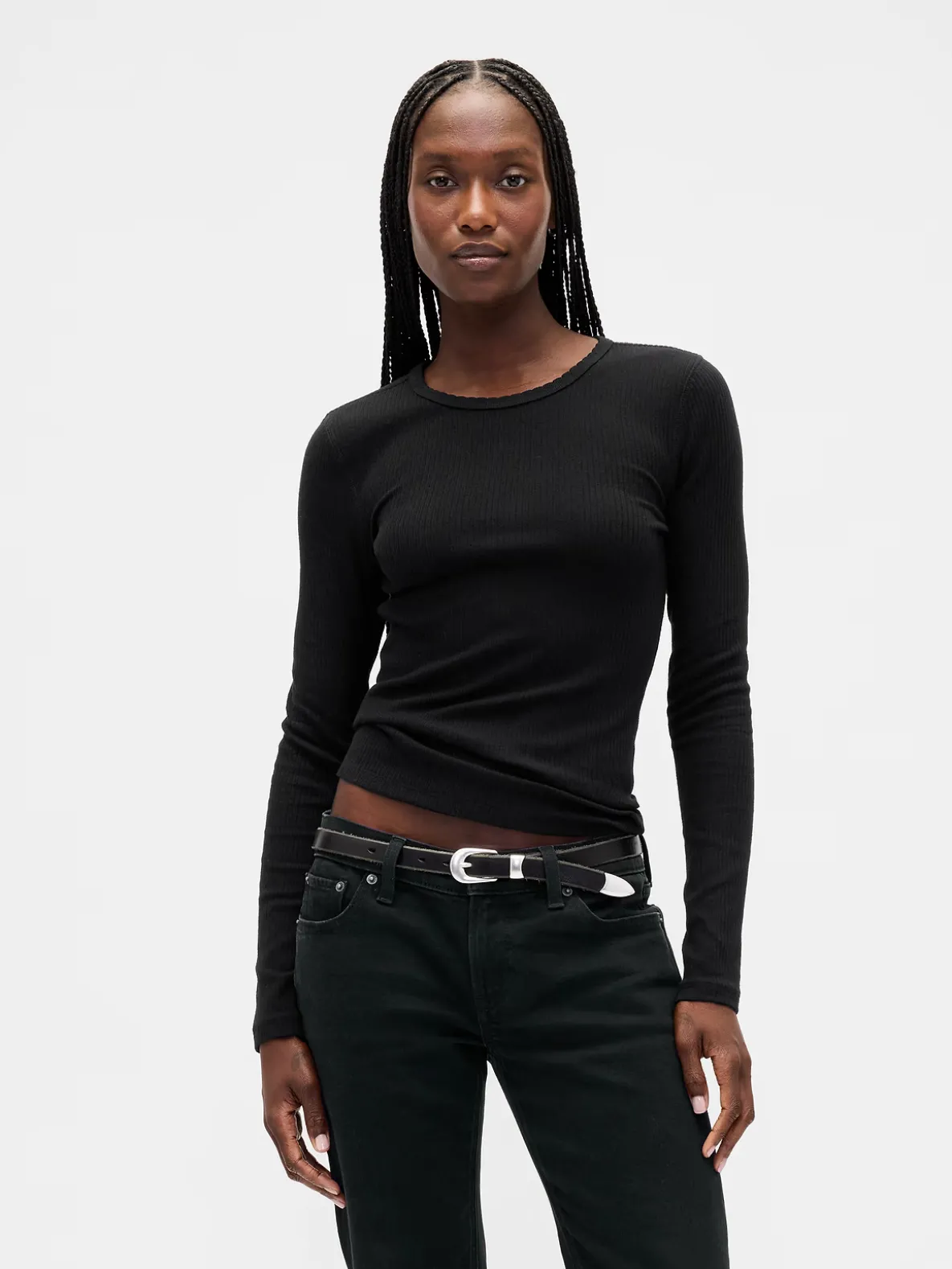 Pointelle Rib T-Shirt