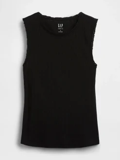 Pointelle Shell Tank Top
