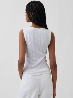 Pointelle Shell Tank Top