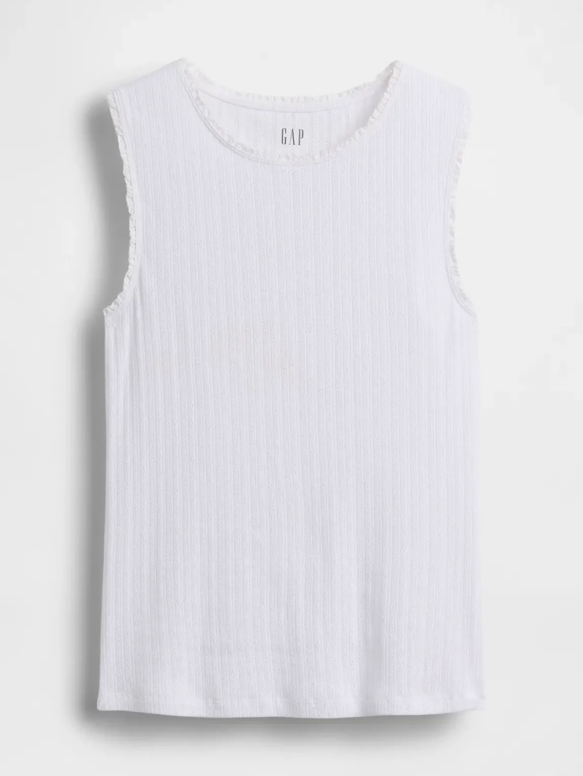 Pointelle Shell Tank Top