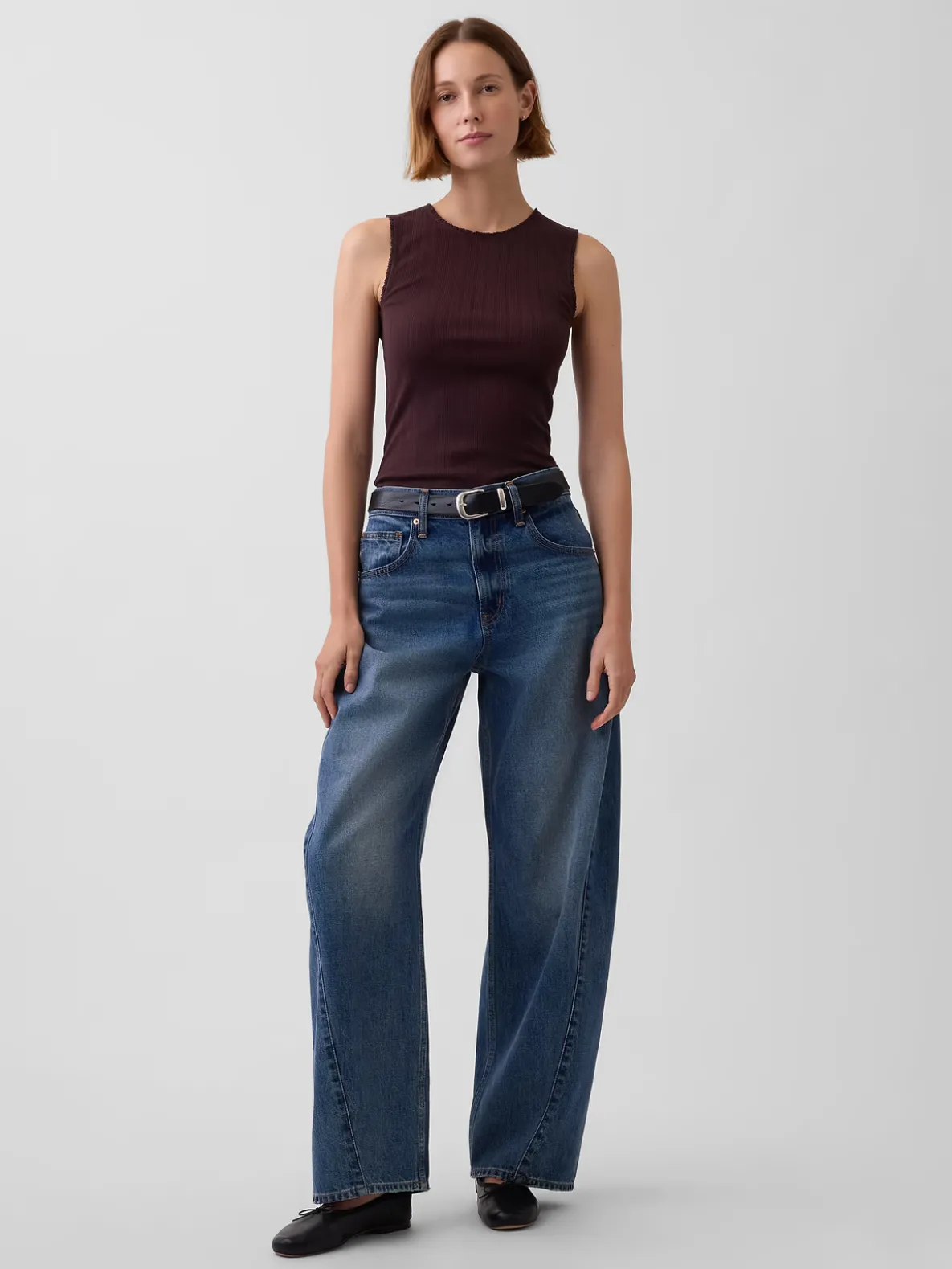 Pointelle Shell Tank Top