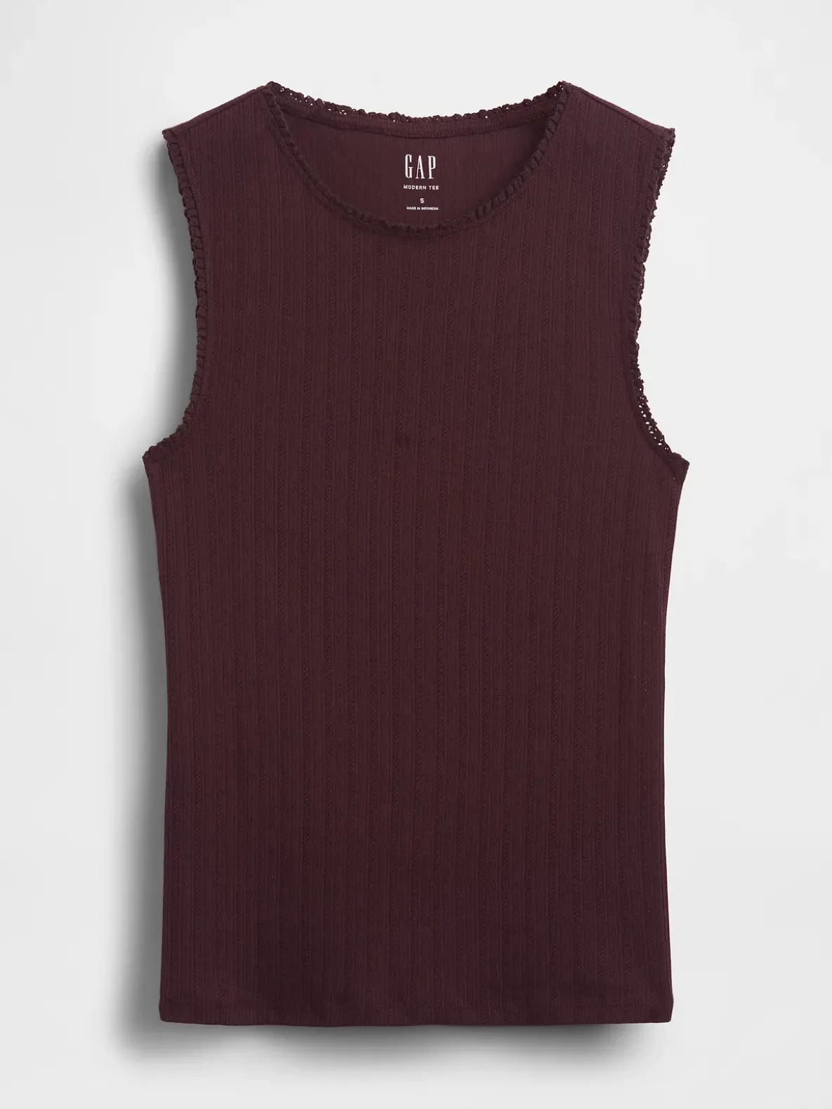 Pointelle Shell Tank Top