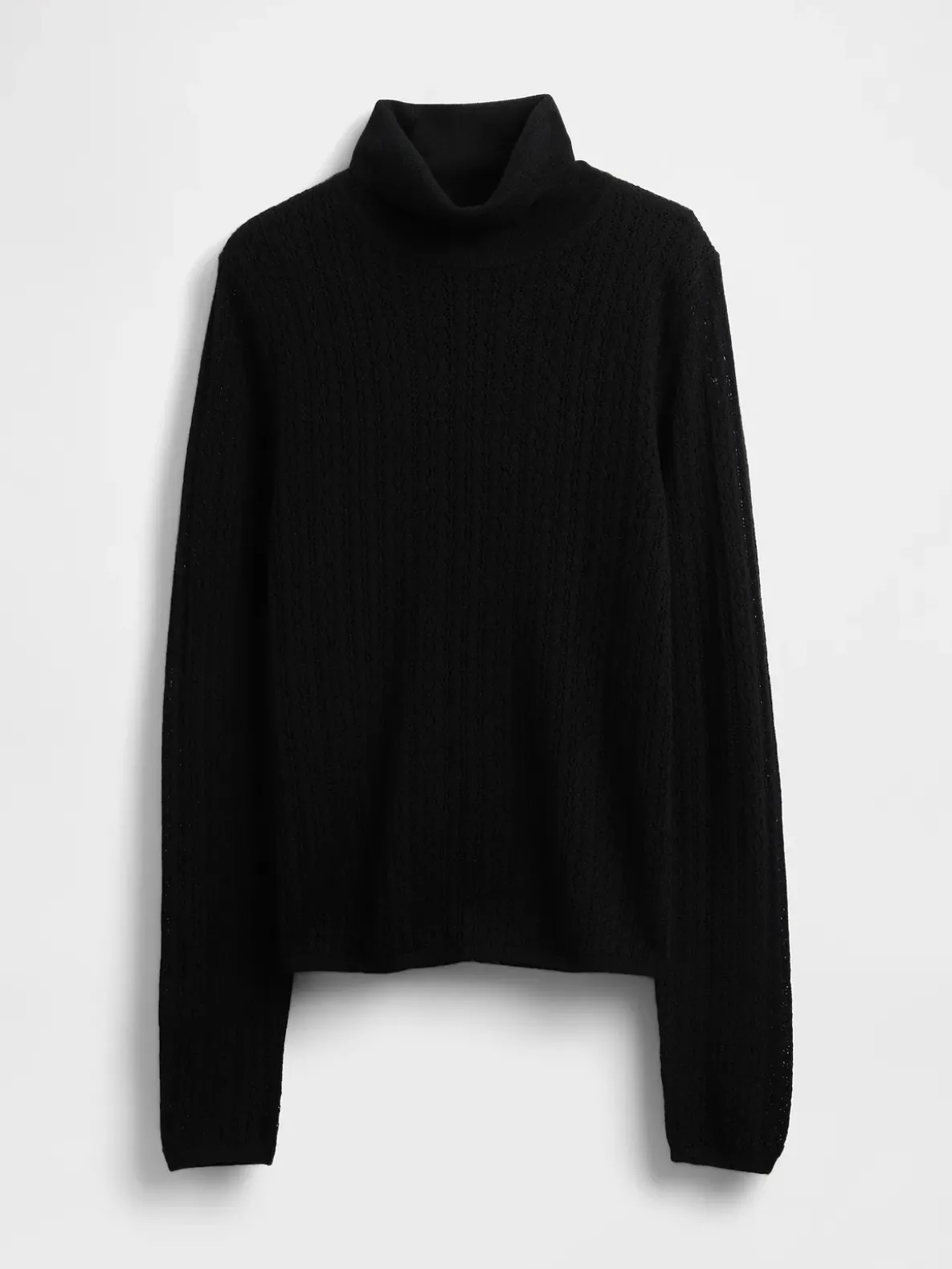 Pointelle Turtleneck Sweater