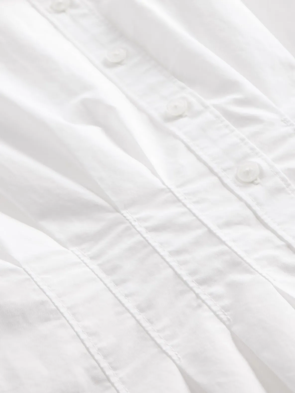 Poplin Cinched Midi Shirtdress