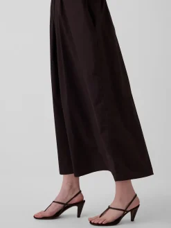Poplin Drop-Waist Maxi Dress