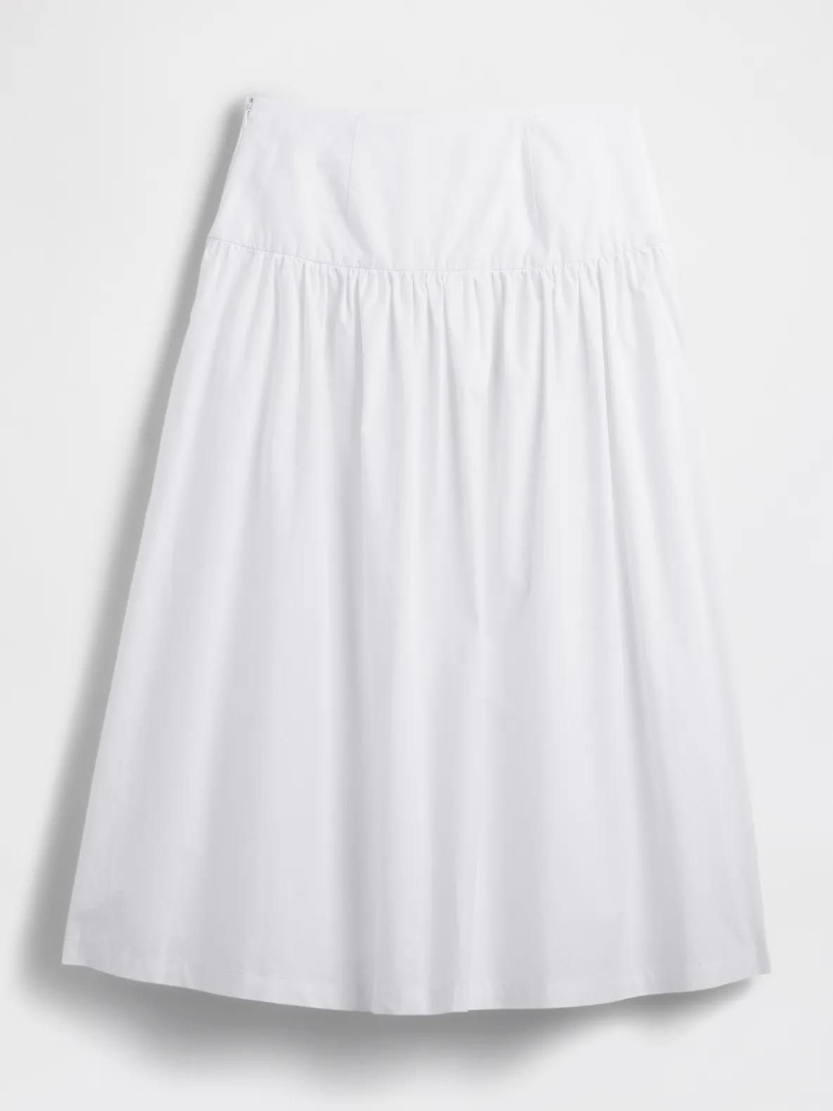 Poplin Drop-Waist Maxi Skirt