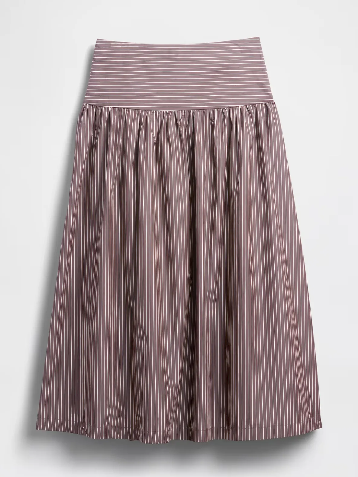 Poplin Drop-Waist Maxi Skirt