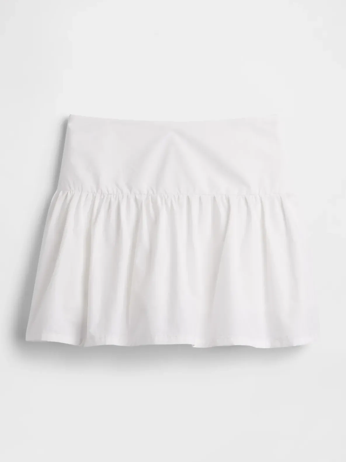 Poplin Drop-Waist Mini Skort
