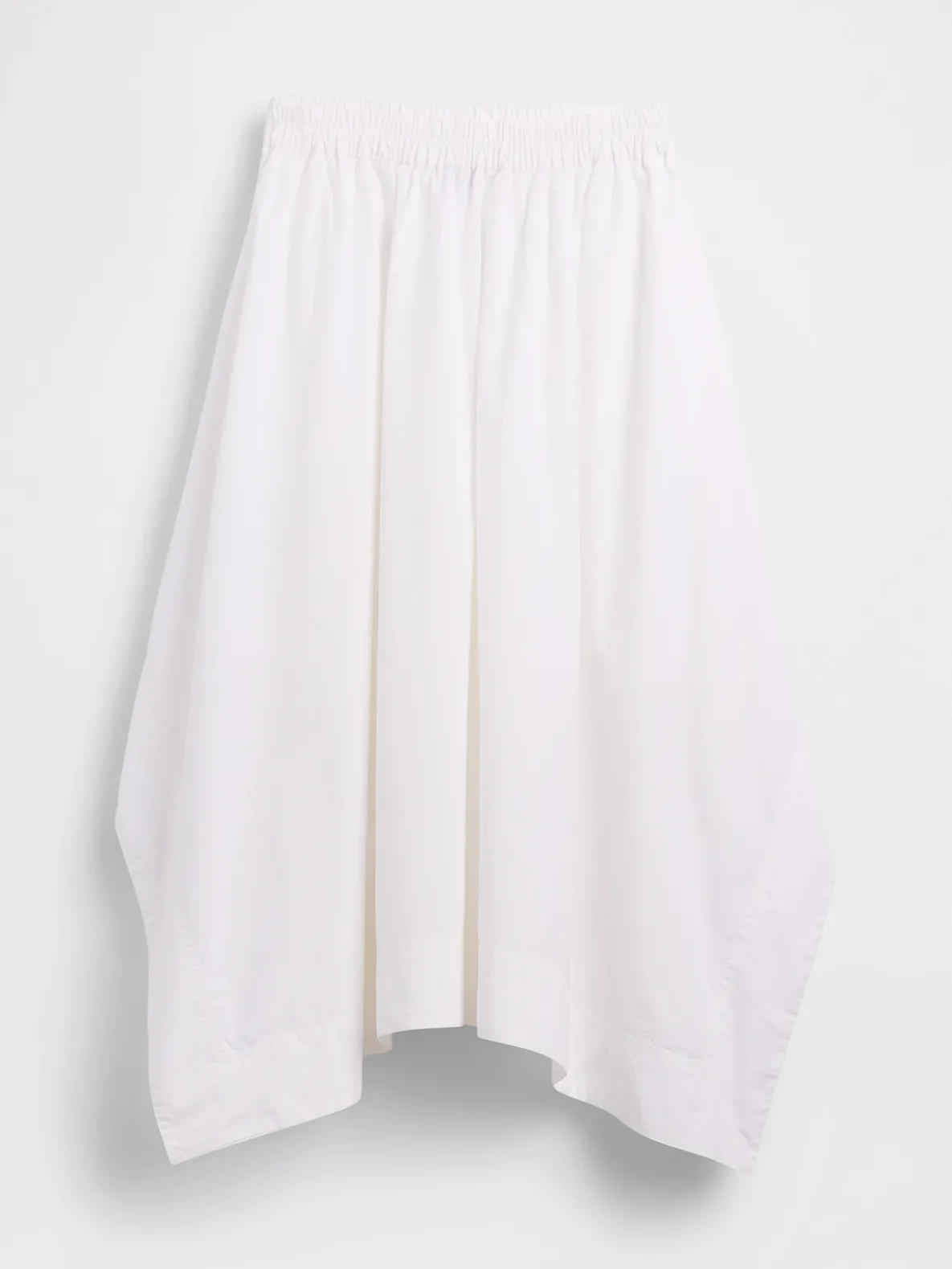 Poplin Midi Handkerchief Skirt