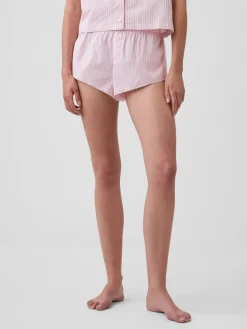 Poplin Stripe Bloomer PJ Shorts