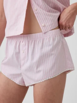 Poplin Stripe Bloomer PJ Shorts