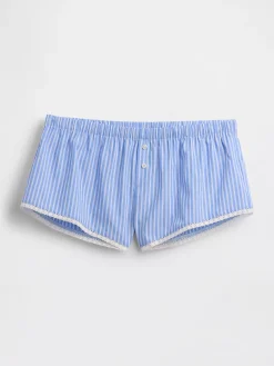 Poplin Stripe Bloomer PJ Shorts