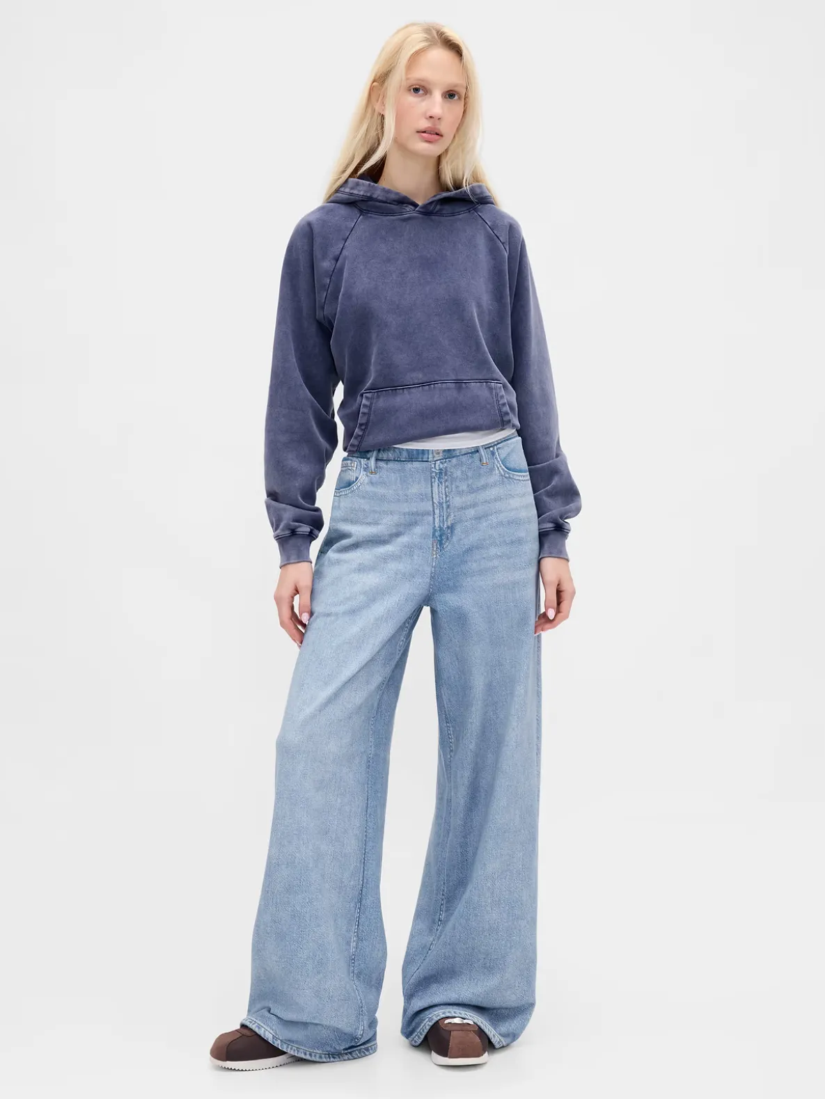Printed Baggy Sweatpant Jeans