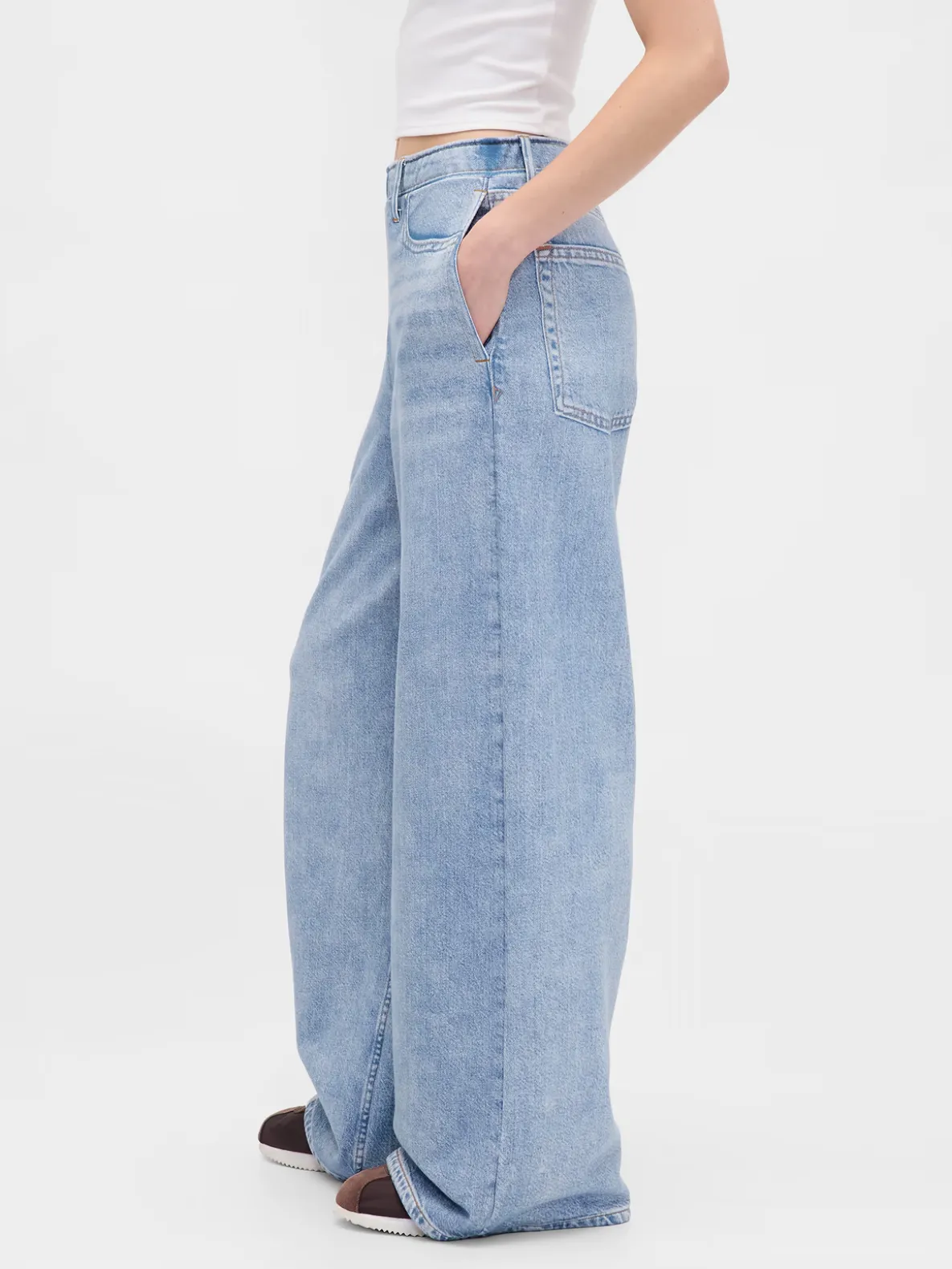 Printed Baggy Sweatpant Jeans