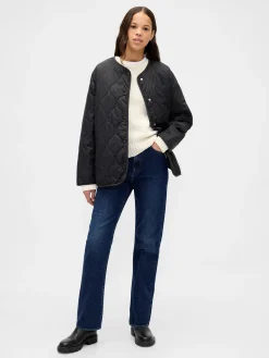 Recycled Lightweight Oversized Quilted Liner Jacket