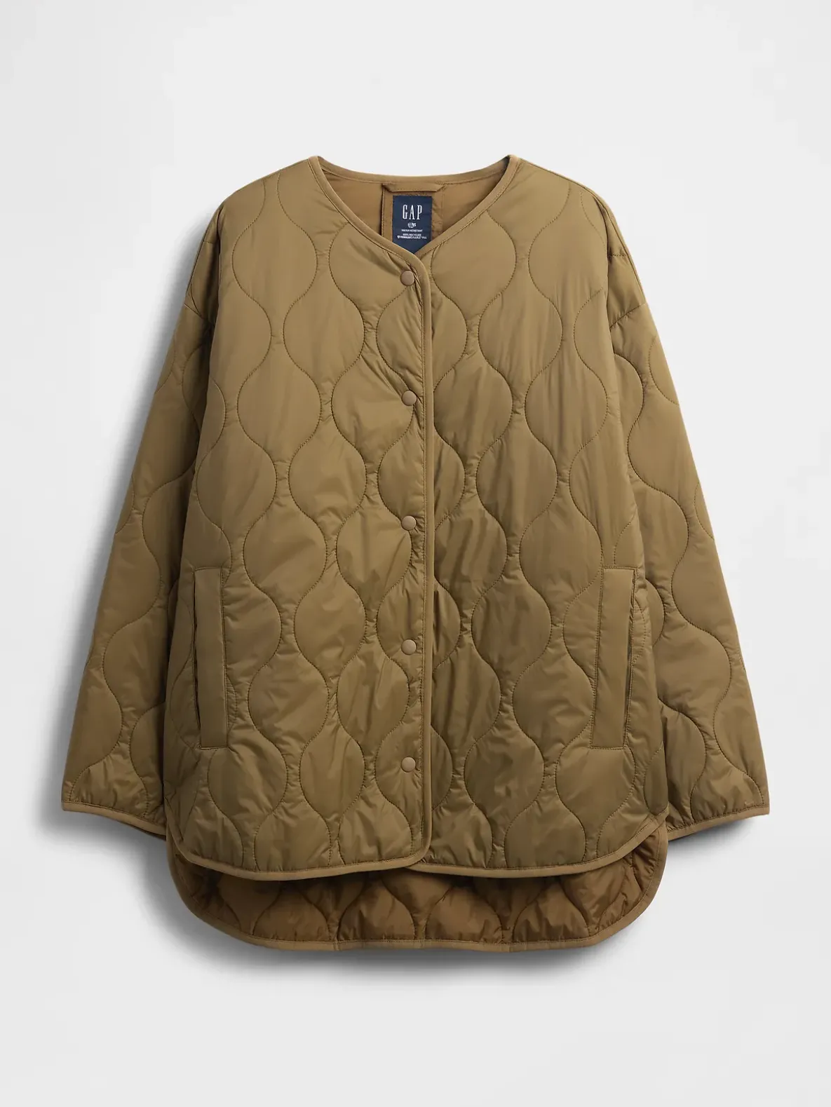 Recycled Lightweight Oversized Quilted Liner Jacket