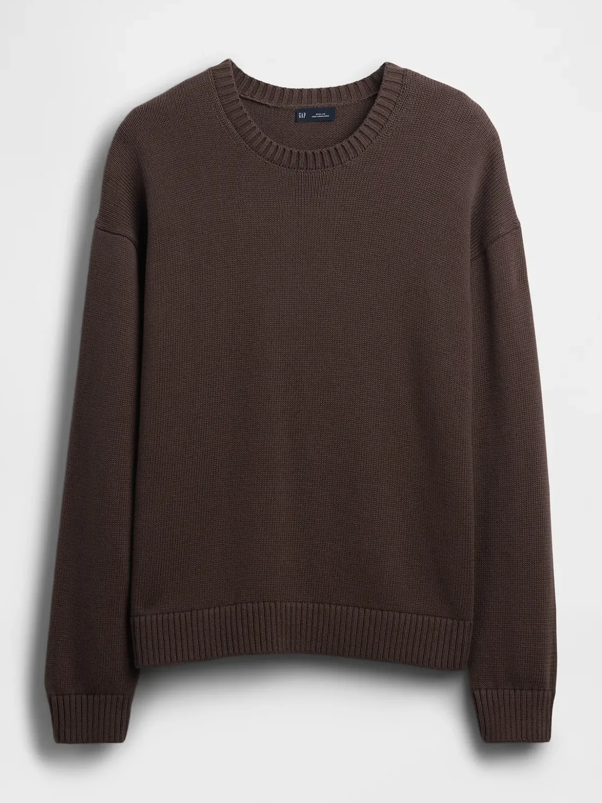 Relaxed Crewneck Crop Sweater