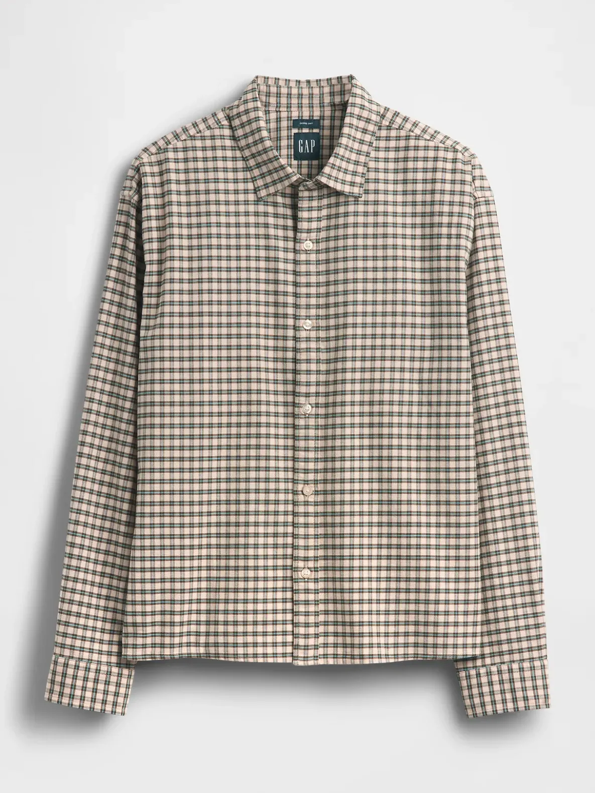 Relaxed Crop Straight-Hem Oxford Shirt