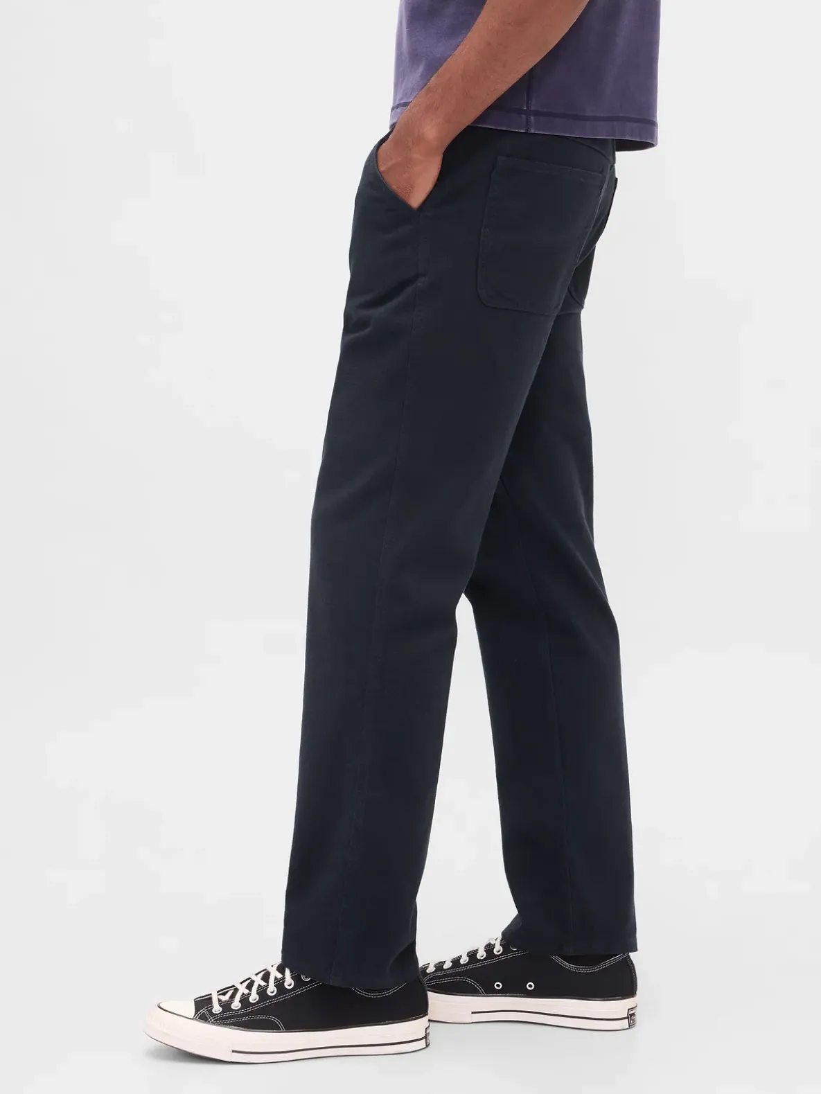 Relaxed Straight Utility Khakis