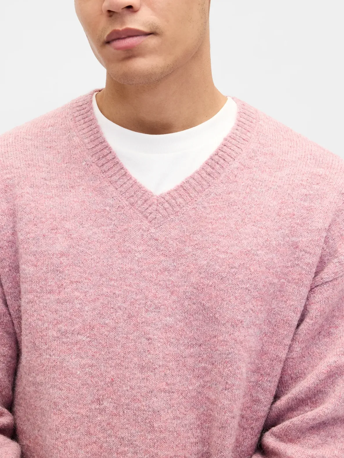 Relaxed V-Neck Crop Sweater