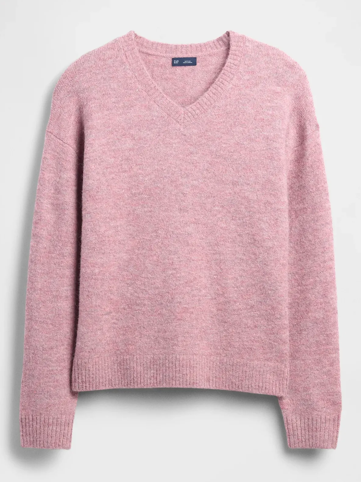 Relaxed V-Neck Crop Sweater
