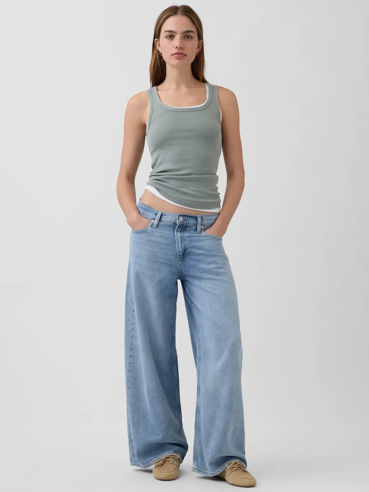 Rib Scoop Tank Top