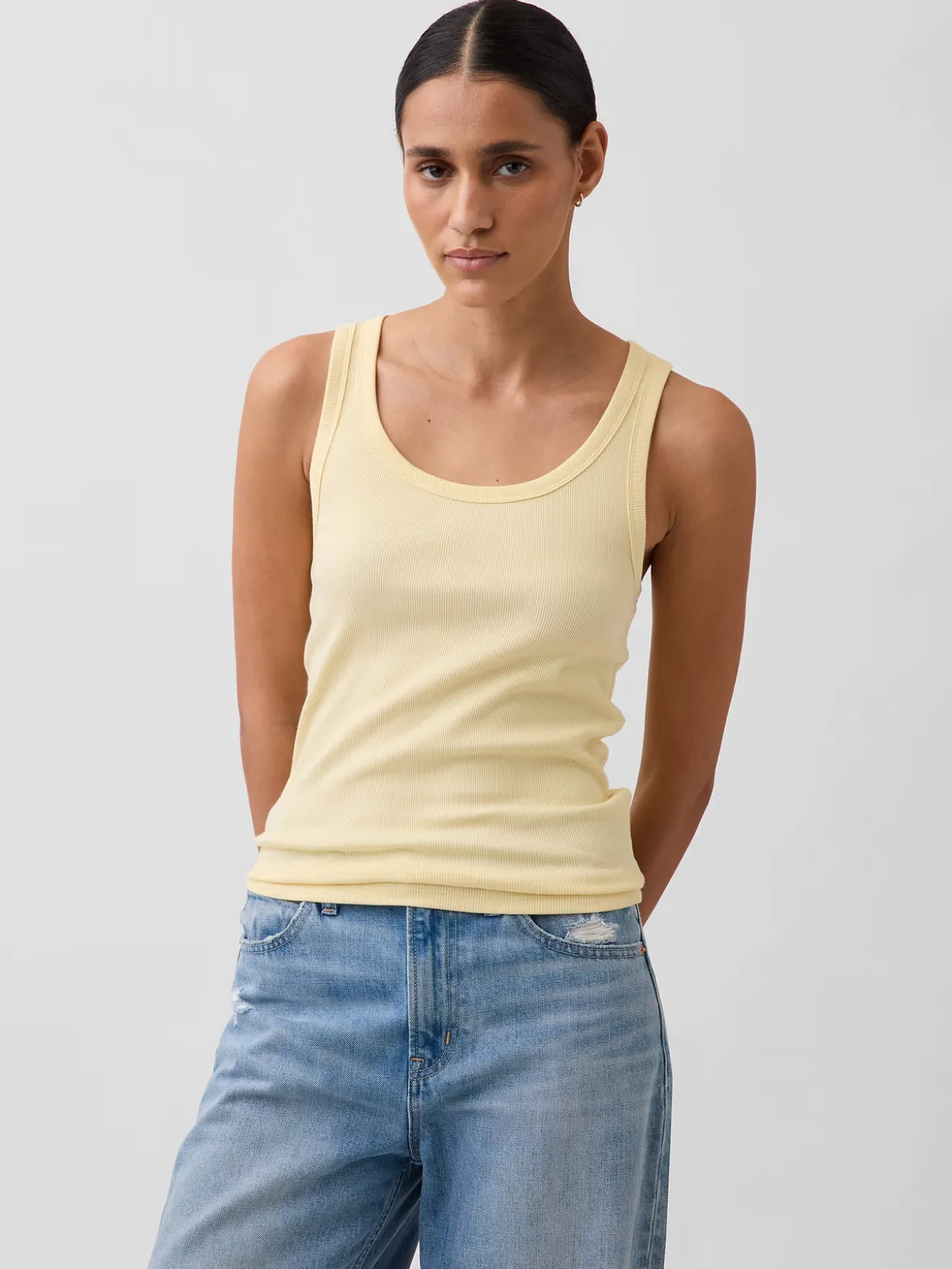 Rib Scoop Tank Top