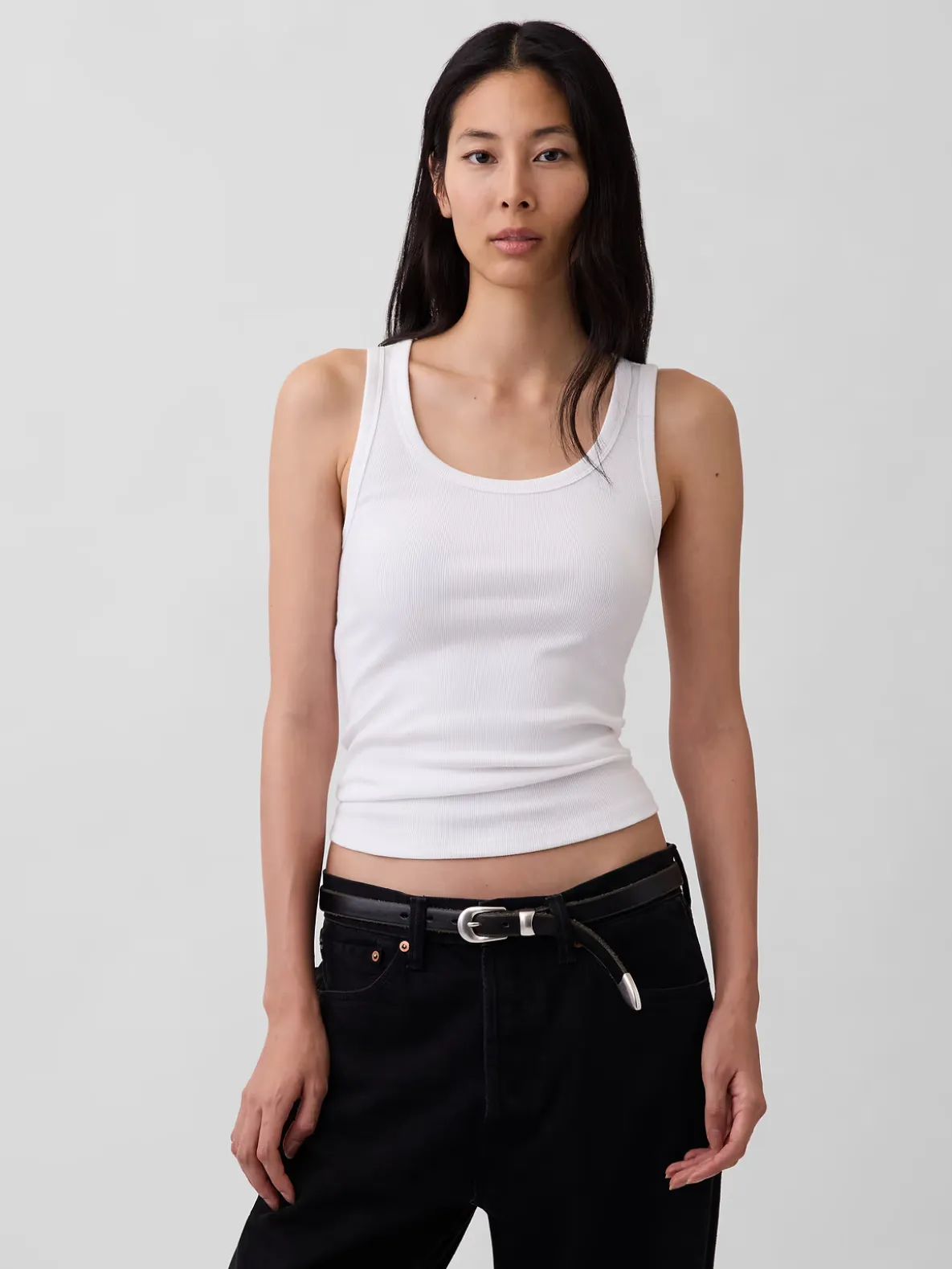 Rib Scoop Tank Top