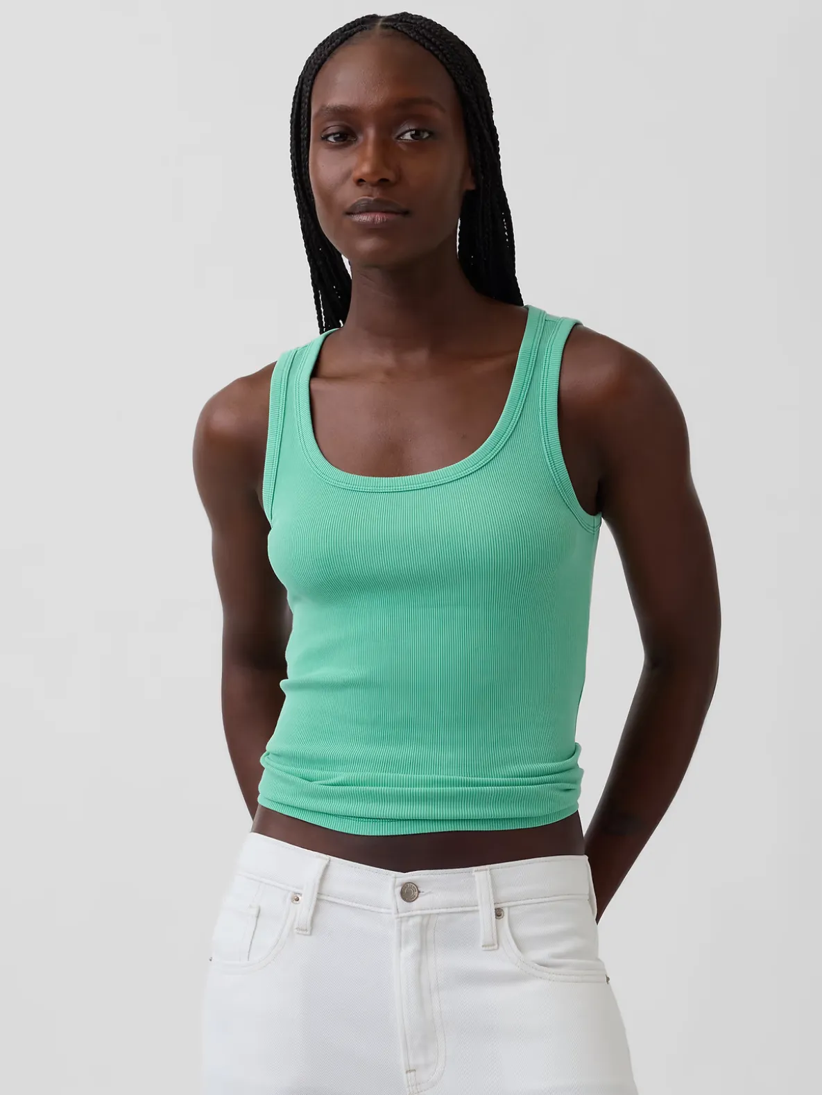 Rib Scoop Tank Top