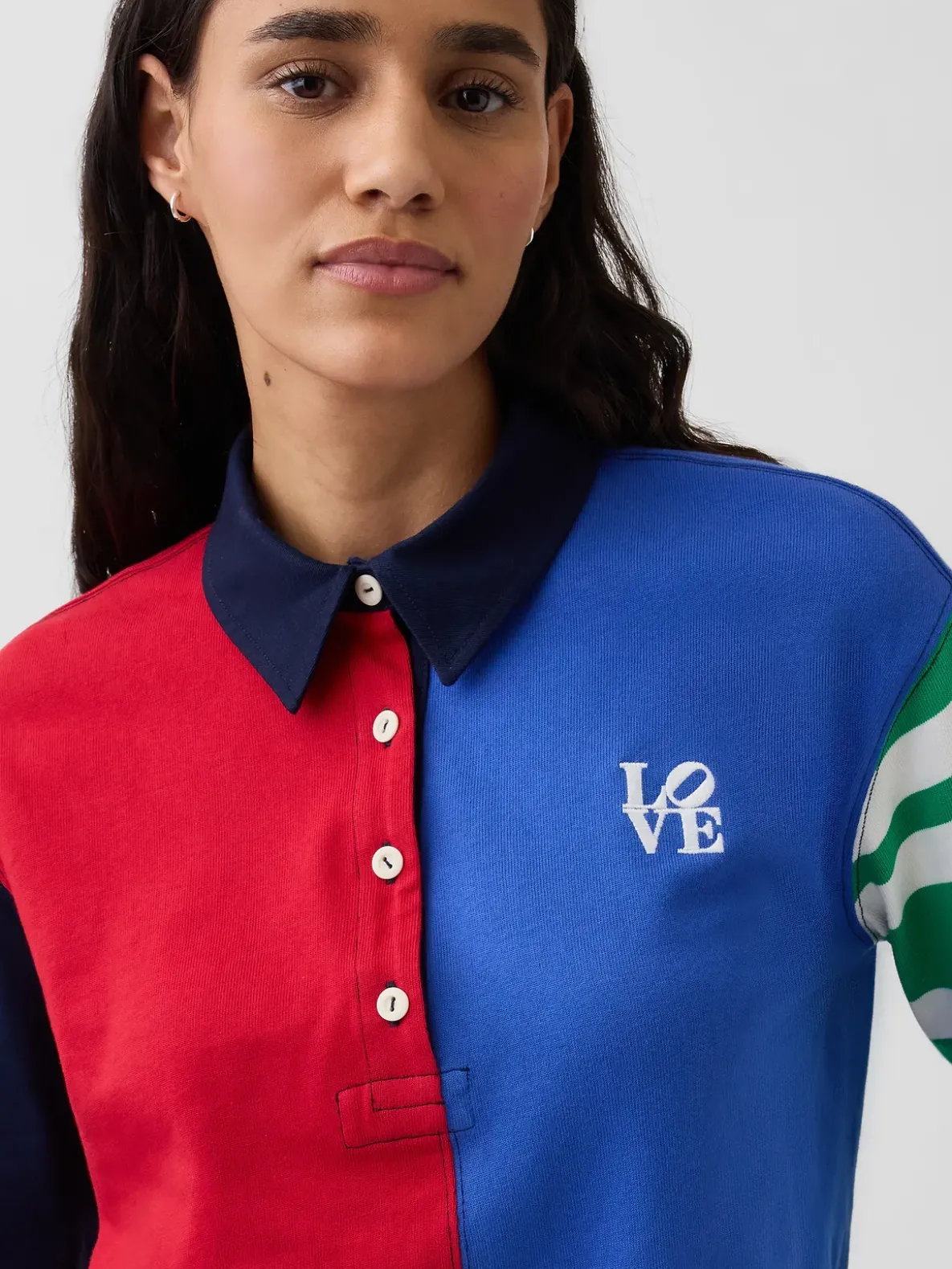 Robert Indiana LOVE Crop Rugby Shirt