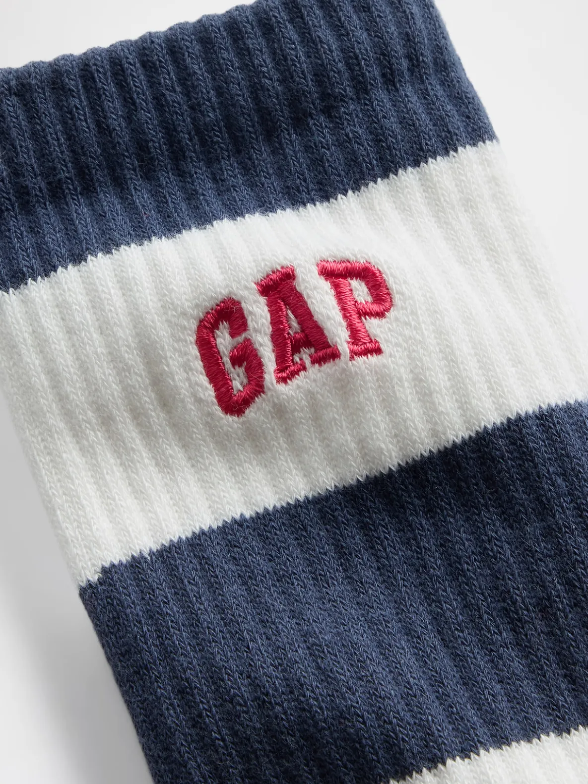 Rugby Stripe Logo Crew Socks