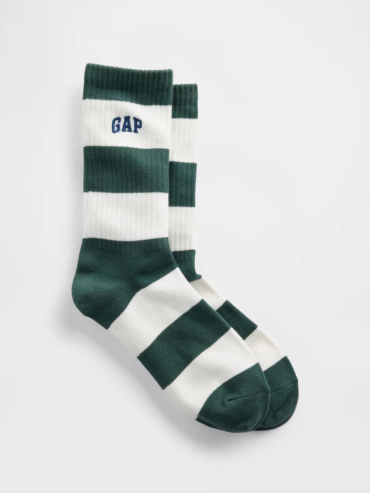 Rugby Stripe Logo Crew Socks